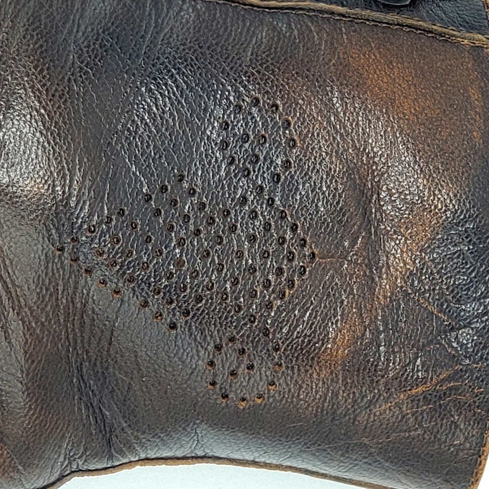 ESPACE ROBERT CLERGERIE BROWN LEATHER BOOTIES 7B - Picture 7 of 8